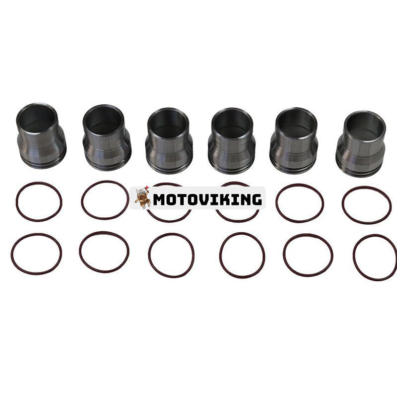 6 st Injektorhylsa med O-ring 227-2911 för Caterpillar CAT motor C15 C7 3126 3126E 3126B Grävmaskin 322C 325C 325CL