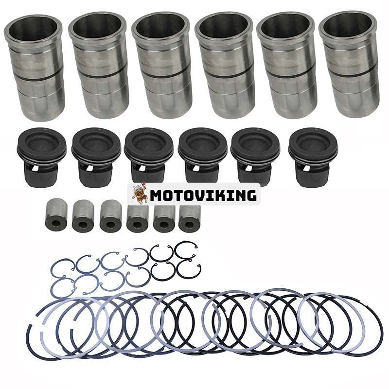 Cylinder Liner kit 21209650 för Volvo Engine D13F TAD1340VE TAD1343GE TAD1352GE TAD1355G Grävmaskin EC380DL EC480DL