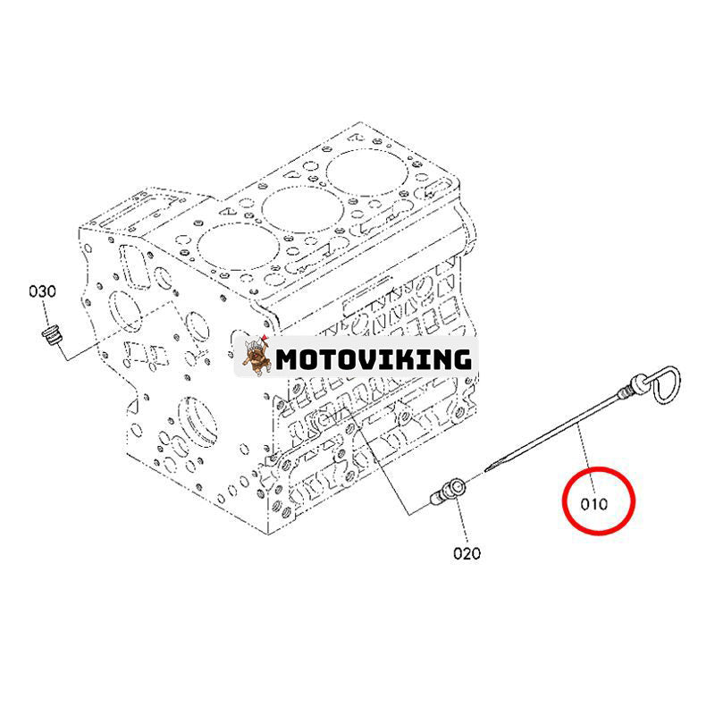 Oljemätare 1G008-36410 för Kubota Engine WG972 Gräsklippare ZG332LP ZG332P F3990 ZD1021 ZD323 G21LD