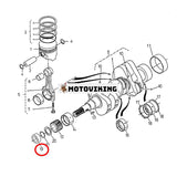 Vevaxelkrage 15841-2325-0 för Kubota Engine D722 Komatsu Doosan Daewoo grävmaskin Solar 015