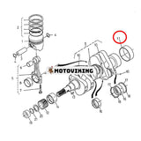 Bakre vevaxelhylsa KB-19215-23280 för Kubota Engine D722 D902 Cub Cadet Tractor 882 1512 1572 1772 1782 2182 782D