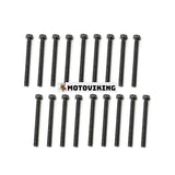 1 set cylinderhuvudsbult 7030263 för Doosan Engine D24 D24NAP Bobcat Loader T450 T550 T590 T595 T630