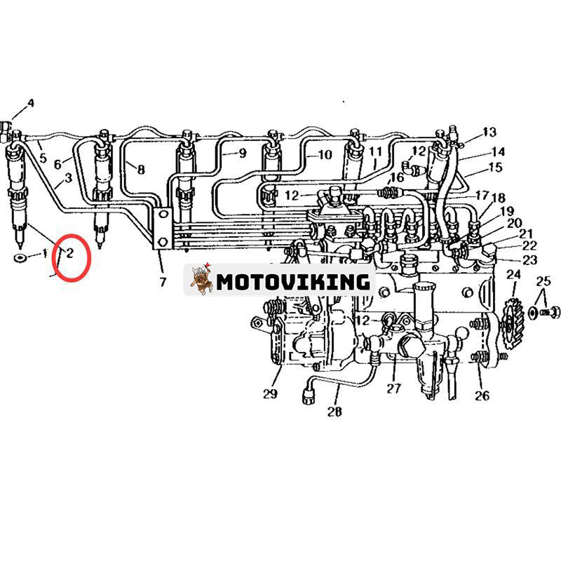 Insprutningsmunstycke SE501108 för John Deere Tractor 4630 7020