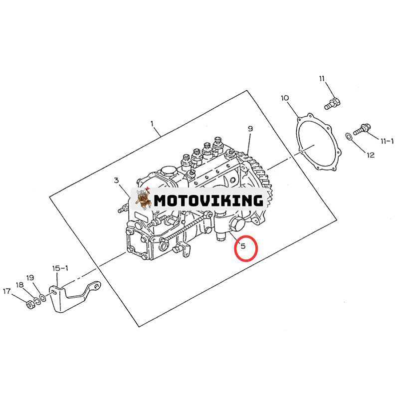 Bränslematningspump VI8971219100 för Kobelco grävmaskin SK120 SK120LC SK135SR