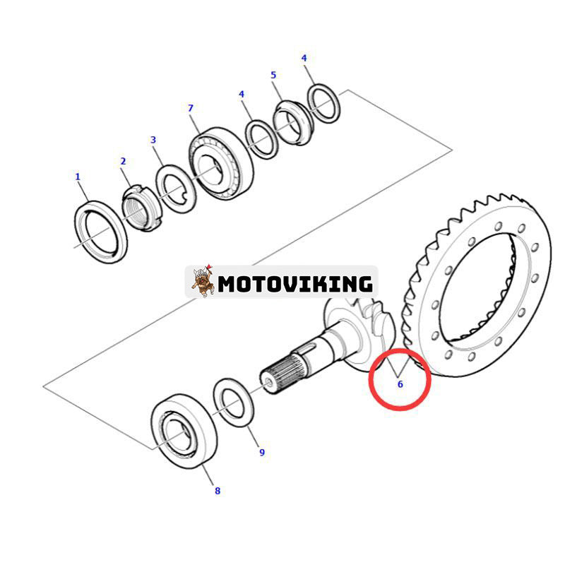 Ring- och kugghjul CA0068346 för Komatsu Grävlastare WB97R-5E0 WB93R-5 WB91R-5 WB156PS-5 WB142-5 WB146-5