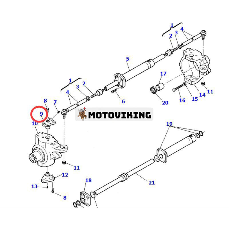 King Pin CA0128880 för Komatsu Grävlastare WB140-2 WB93R-2 WB150PS-2 WB146-5
