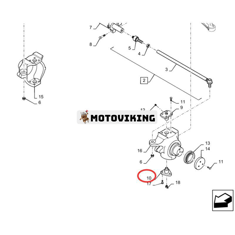 King Pin 122259A1 9968025 för CASE Traktor MX110 MX120 MX135 MX150 MX170 MX90C CS100 CS120 CS150 CVX1155 CVX160