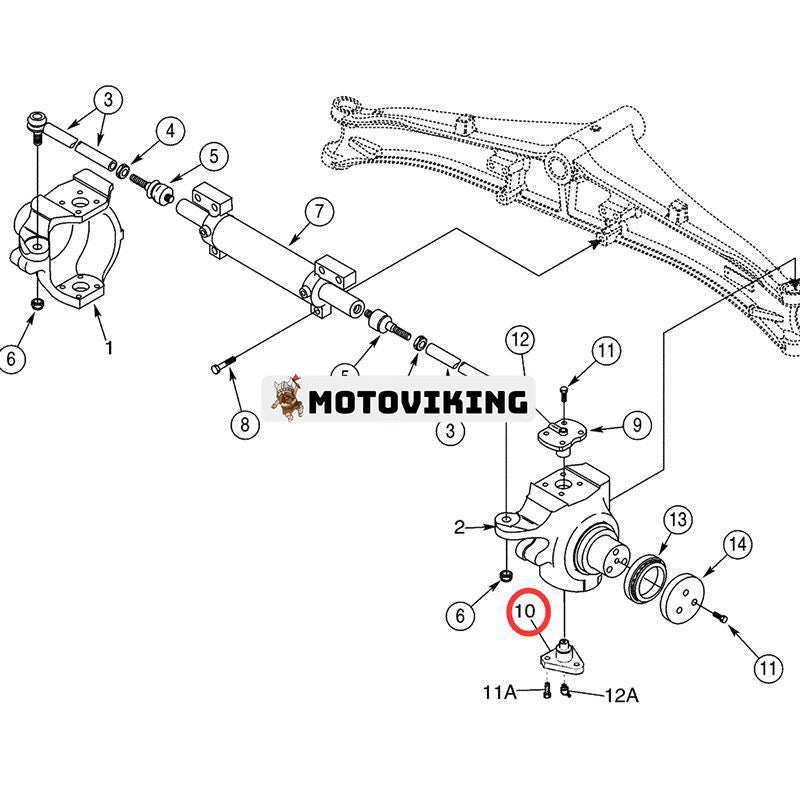 King Pin 122259A1 9968025 82850292 för Ford New Holland Loader B110 B90B B95 LB110 LB75 LB90 345C 445C 545C 555C 575D 655C 675E