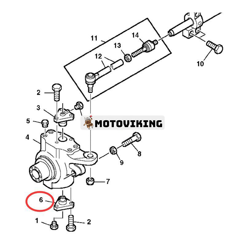 King Pin ER128881 för John Deere Harvester 6125HZ009 6081HZ013