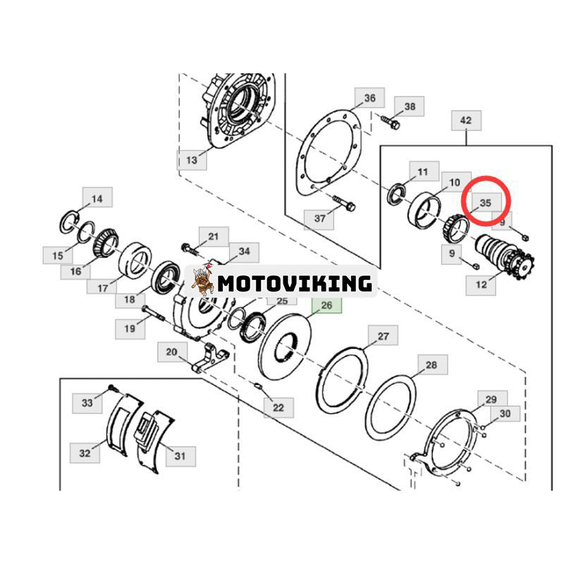 Lager JD8177 för John Deere traktor 4020 810 8310 8430T 8520 8530 9470R 9470RX 9620RX