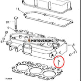 Topplockspackning R97356 för John Deere Engine 3029 Traktor 1630 1750 1850 2040 2240 5103 5200