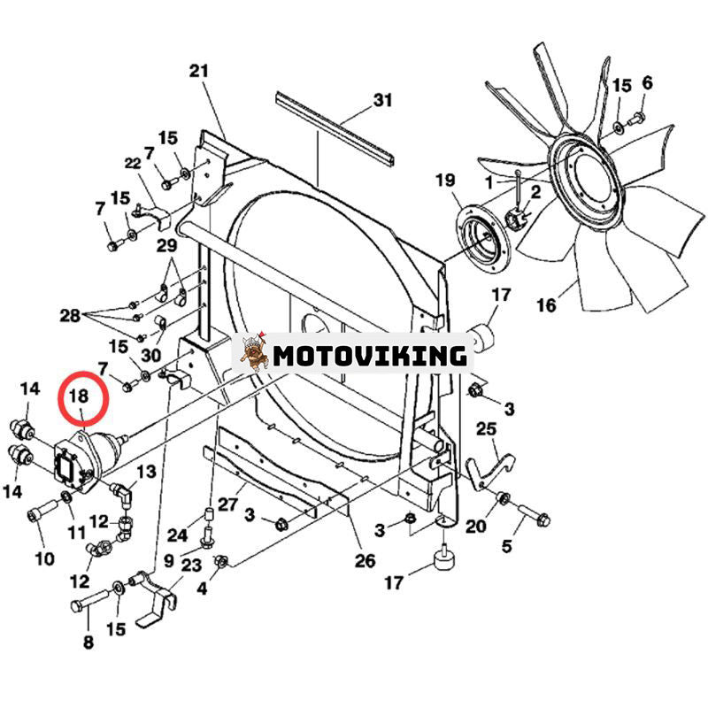 Hydraulmotor F070823 för John Deere skotare 810E 1010E 1210E 1210G 1510E 1910E