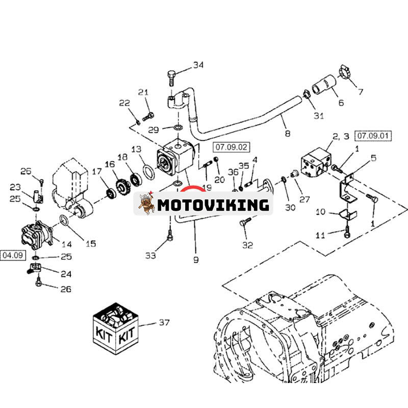 Hydraulpump 87772300 SBA340450991 SBA340450990 för CASE Traktor D35 D40 D45 DX35 DX40 DX45 Farmall 40 45 50 50B