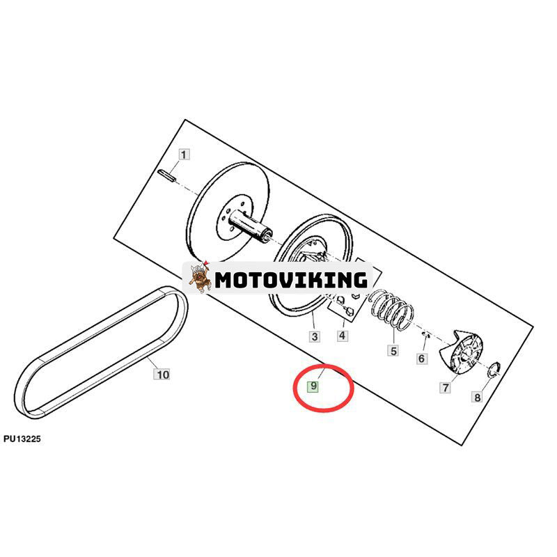 Sekundärkoppling AET10637 för John Deere Gator AMT600 AMT622 AMT626