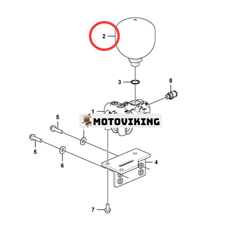 Ackumulator VOE17258322 för Volvo Lastare L110H L120H L150H L180H L220H L250H