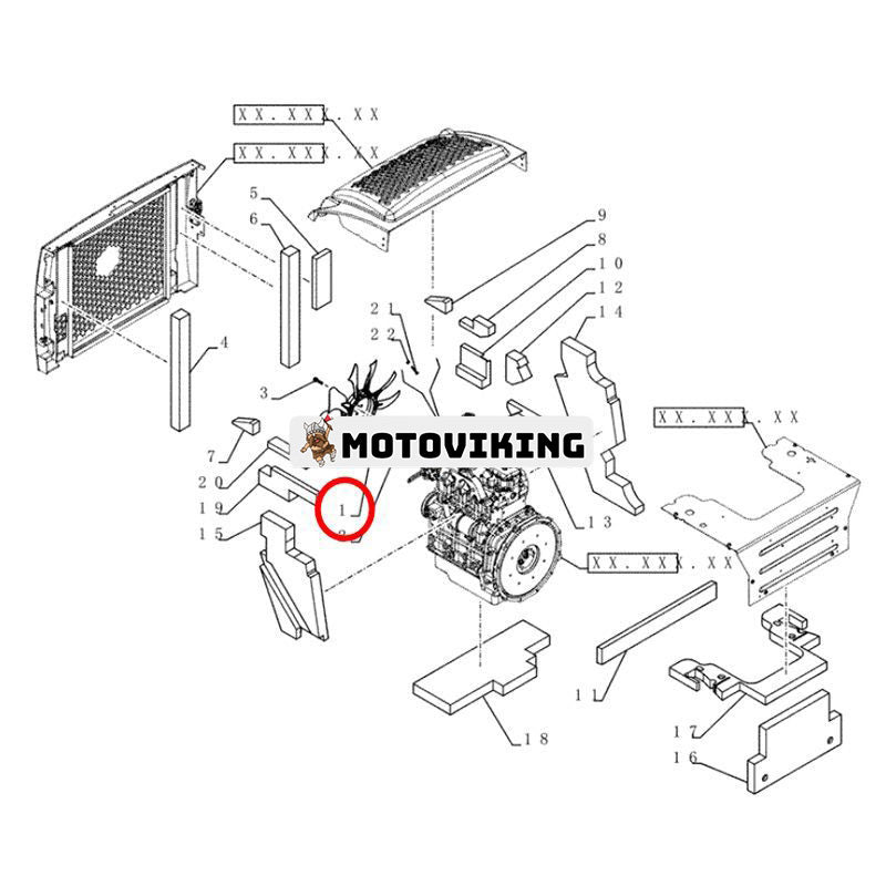 Kylarfläkt 47434569 84374544 84388646 för New Holland Minilastare L218 L220 L313 L315