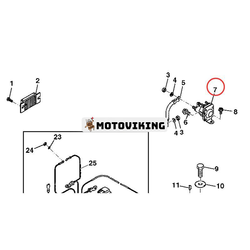 Startmagnetrelä MIU10981 för John Deere Tractor X300 X300R X304 X320 X324 X360