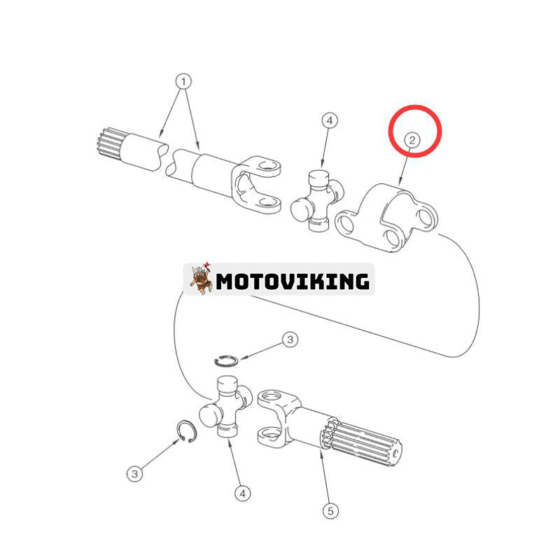 Universalknut 390029A1 för Ford New Holland Lastare LV80 U80 U80B U80C