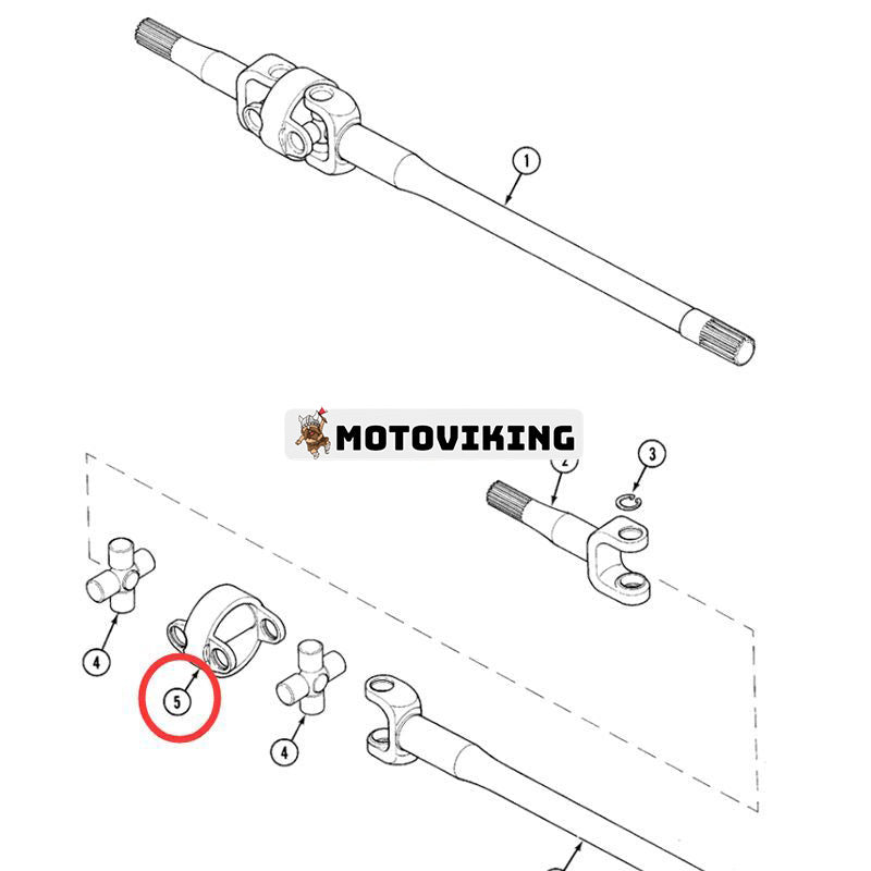 Universalknut 195213A1 för CASE Tractor 5120 5130 5140 MX120 MX135 MX80C MX90C