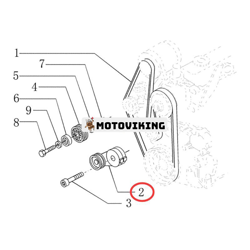 Remspännare 87801689 för Ford New Holland Tractor 5640 6640 6640O 7740 7740O 7840 7840O 8240 8340 TS100 TS110 TS115 TS90