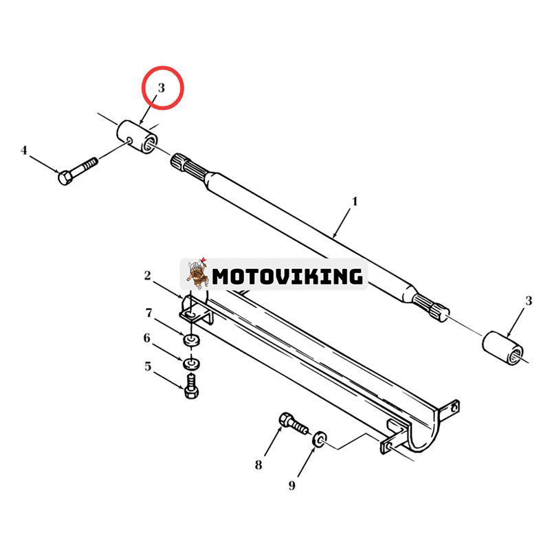 Splineskoppling 82006339 för Ford New Holland Tractor 5640 6640 6640O 7740 7740O 7840 TS100 TS110 TS115 TS6020 TS6030 TS90