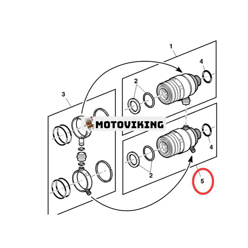Hydrauliskt snabbkopplingsuttag AL210587 för John Deere Engine 4045 6068 Traktor 6115R 6130 6230 6930 7130 6530 6534 6830 7230 7330