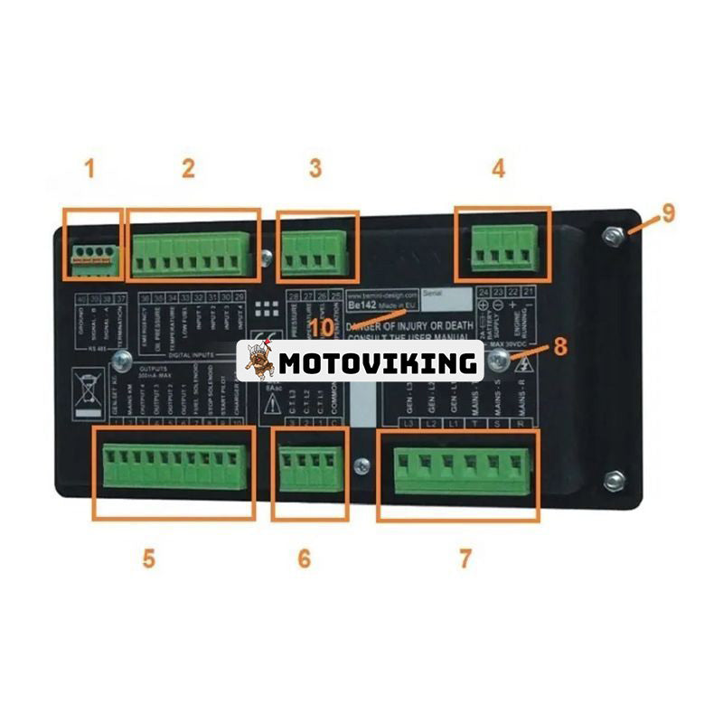 3-fas AMF-styrenhet BE142 kontrollpanel/automatisk för generatorset -30℃ till +70℃