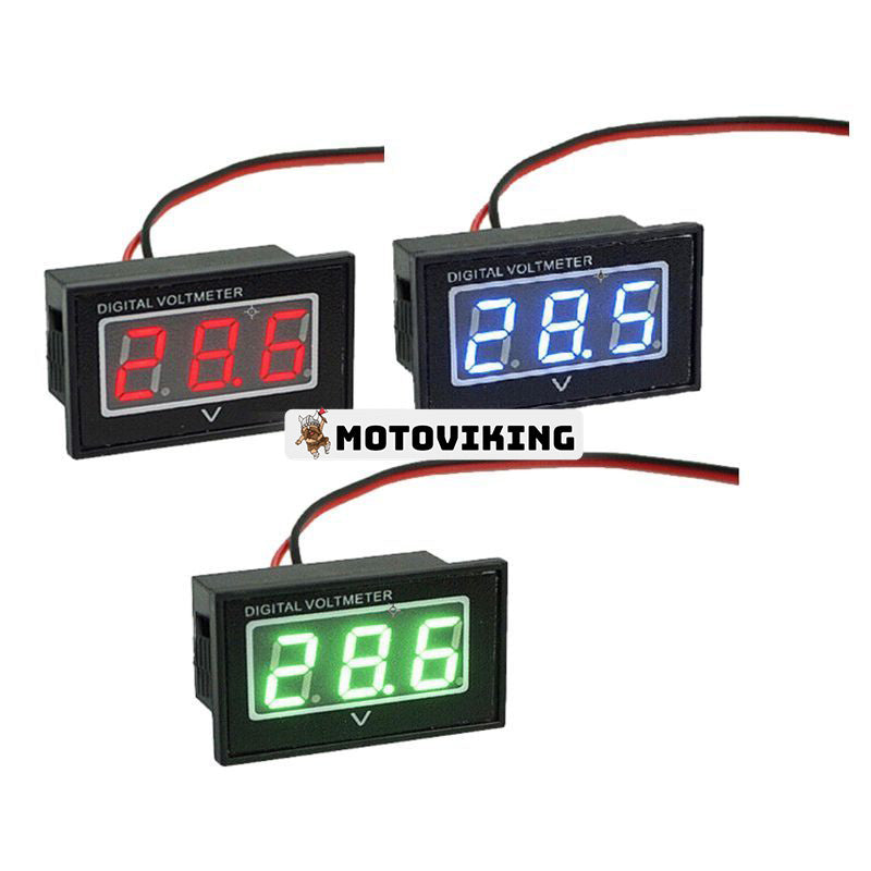 12V 2,5-30V DC Vattentät Monitor Batterimätare Automätare Digital Voltmeter LED