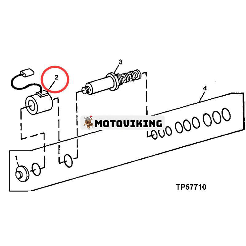 12V elektrisk spole AT163482 för John Deere Loader 300D 310D 315D