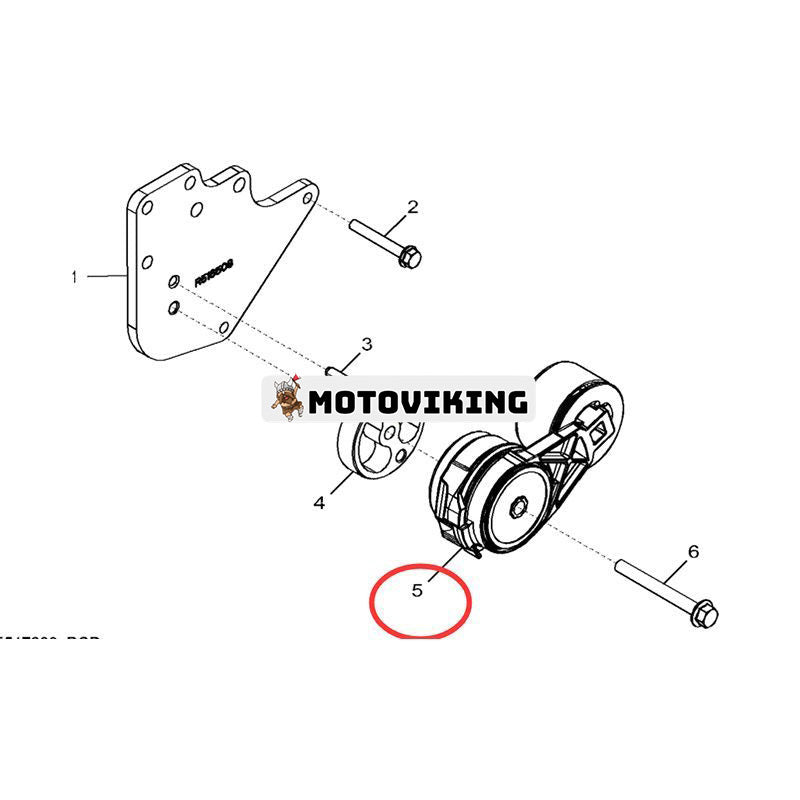 Remsträckare RE548027 för John Deere Engine 4045 6068 3029 Traktor 6403 6603 5076EL 5076EN 5078E 5082E 5083EN 5085E