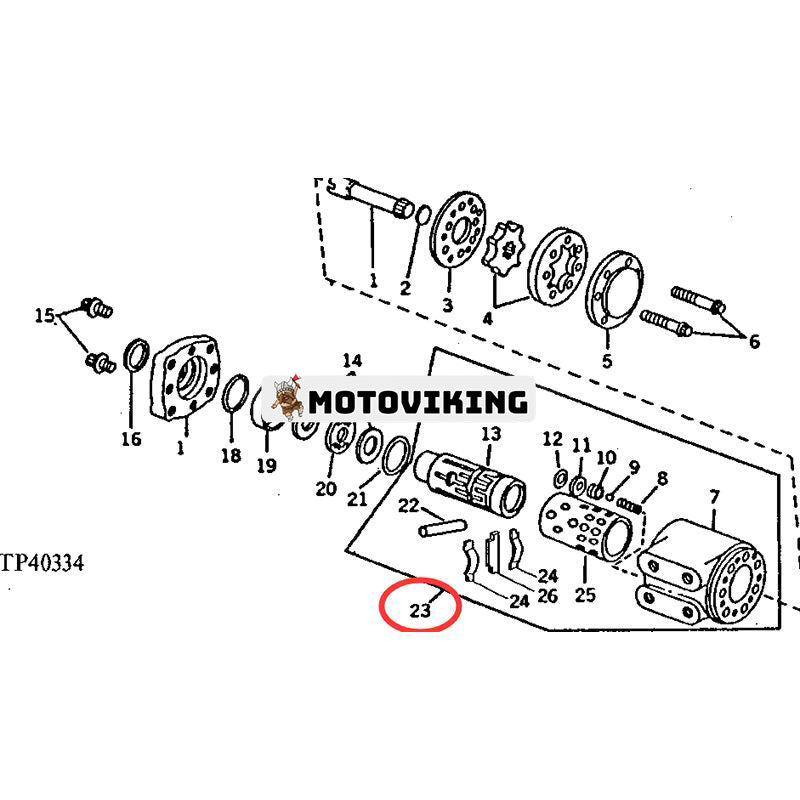 Styrkretsmotor AT61108 för John Deere Tractor 2350 2355 2550 2555 2750 2950