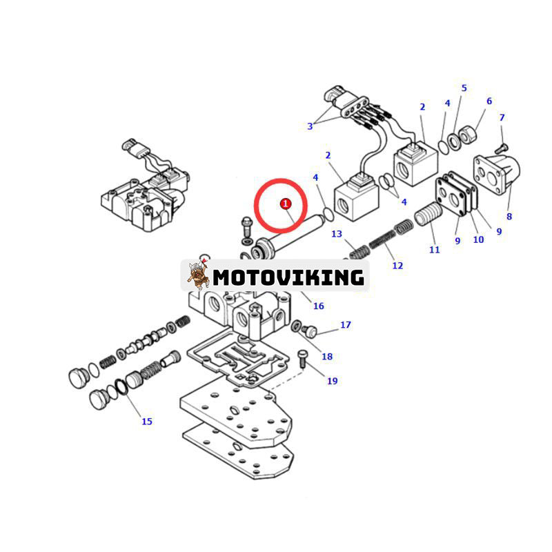 Magnetrör CA0134125 för Komatsu Grävlastare WB140-2 WB150-2 WB91R-5 WB93R-5 WB93S-5