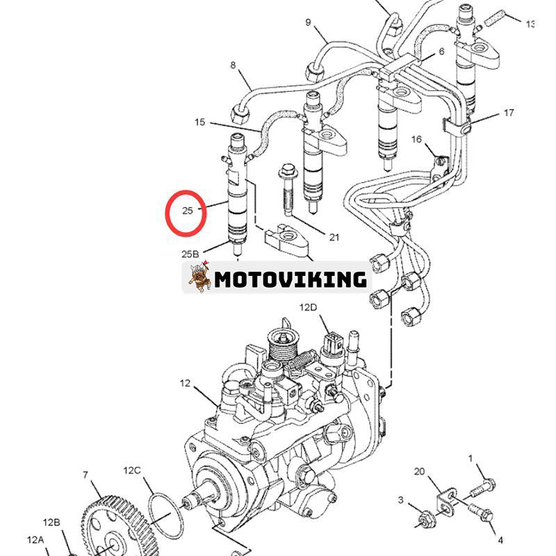 Bränsleinsprutare 315-3381 för Caterpillar CAT Engine C4.4 Lastare 416 420F 422E 428E 430 432 434 444