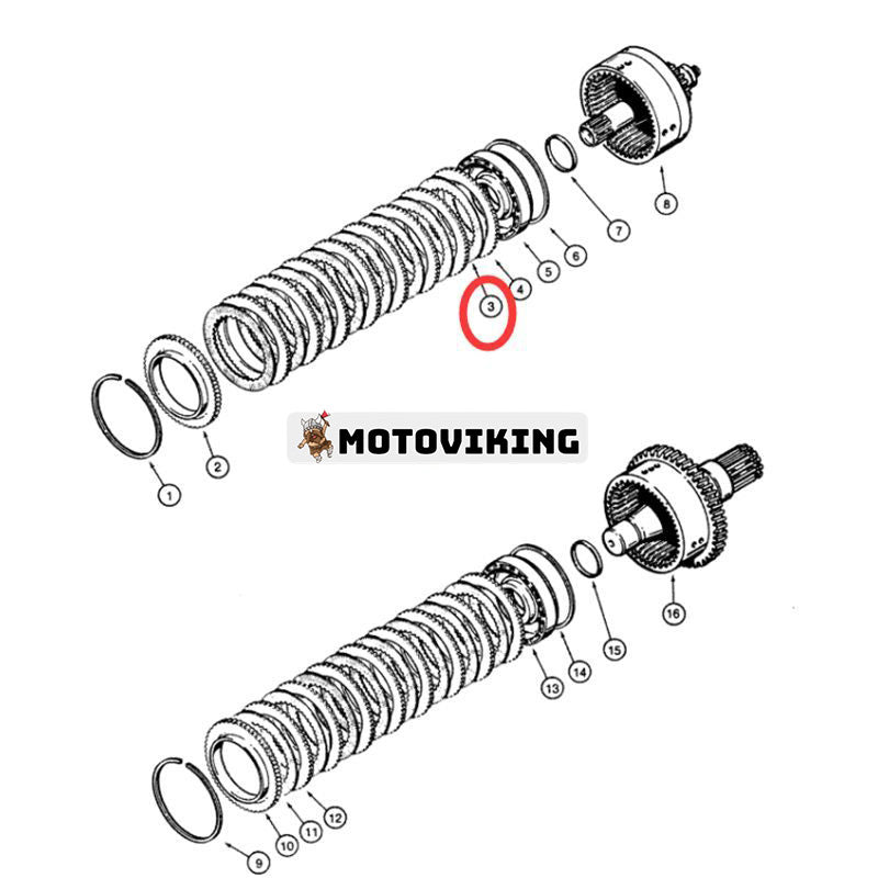 8 ST Kopplingsskiva N7219 för CASE Loader W11B W14B W14C 680H 780B