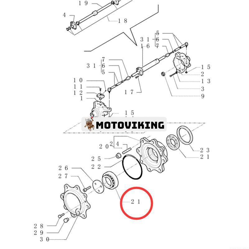 Rulllager 9967687 för Ford New Holland Tractor TM130 TM135 TM140 TN55 TN60A TS115A TS125A TS130A
