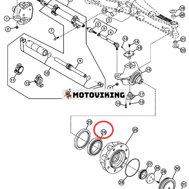 Rulllager AT196169 för John Deere Engine 4045 6068 3029 Lastare 310E 315SE 3 410L 435 201K 710K