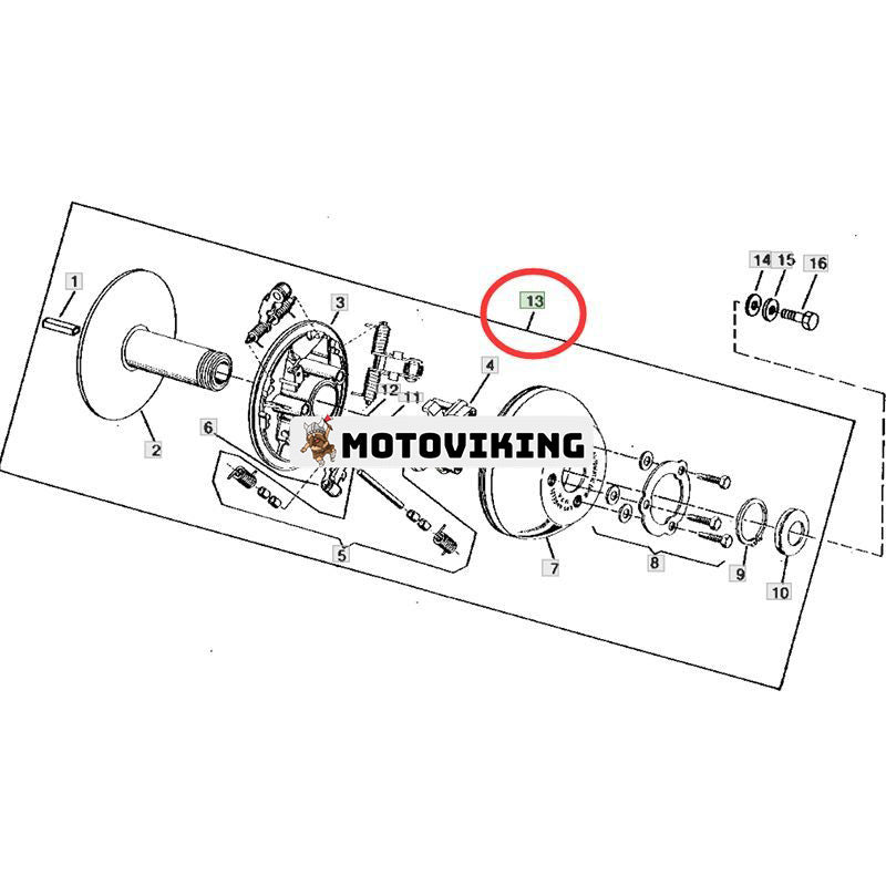 Primärkoppling AM108520 för John Deere Gator AMT600 AMT622 AMT626