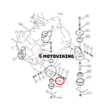 4 st Motorfäste gummikudde 20Y-01-12210 för John Deere Logger 635 735