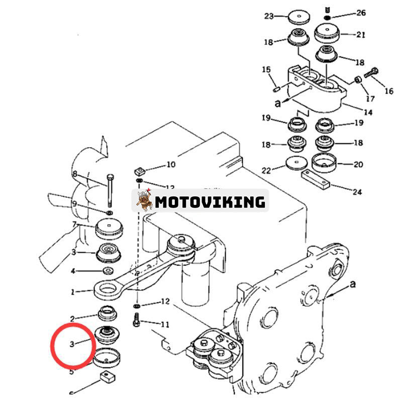 4 st motormonteringsgummikudde 207-01-11141 för Komatsu grävmaskin PC300-1 PC300-2 PC300LC-2 PC400-1