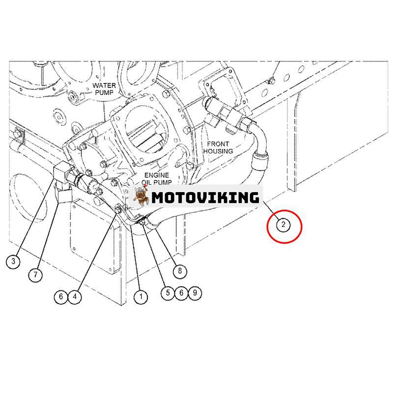 Slang 173-9423 för Caterpillar CAT Engine 3606 G3606 G3608 3608 3612 3616 C280-12 C280-16 C280-6 C280-8