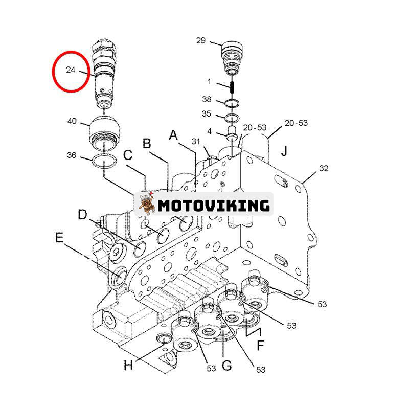 Avlastningsventil 352-7116 för Caterpillar CAT Engine C6.4 C7.1 Grävmaskin 330 336 326 340 320E 323 324D 325DL 326F 329E 330D 336D