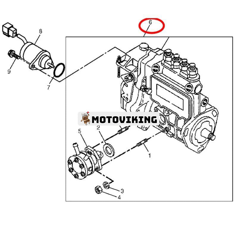 Bränsleinsprutningspump 729423-51360 AM879906 för Yanmar Engine 4TNE84-JT46 John Deere Tractor 4500 990