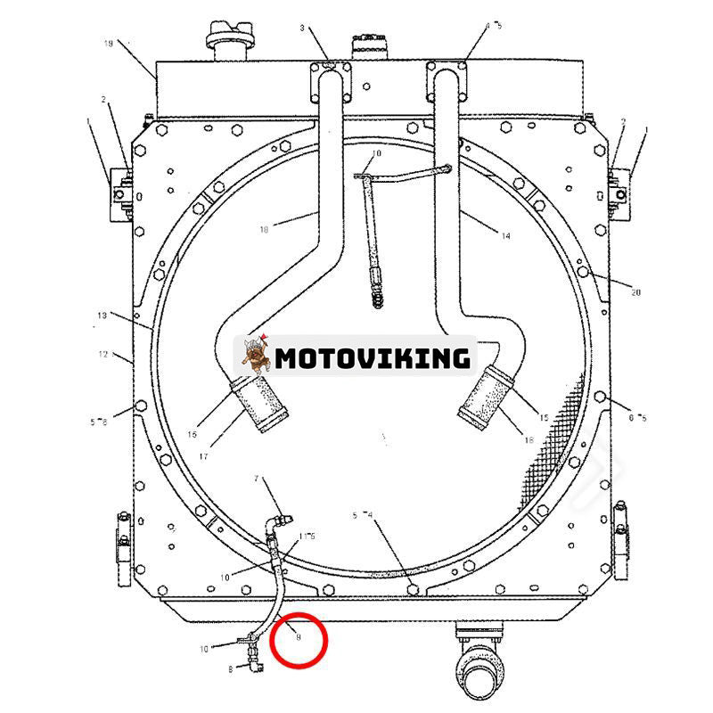 Slang 6N-8785 för Caterpillar CAT Engine 3408 3408B 3606 3608 C280-16 C280-6 C280-8 Traktor 8A 8S 8U D8L D9N