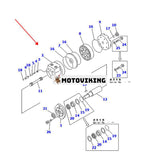 Hydraulmotor 23B-62-11101 för Komatsu Väghyvel GD611A-1 GD605A-5 GD605A-5S GD663A-2