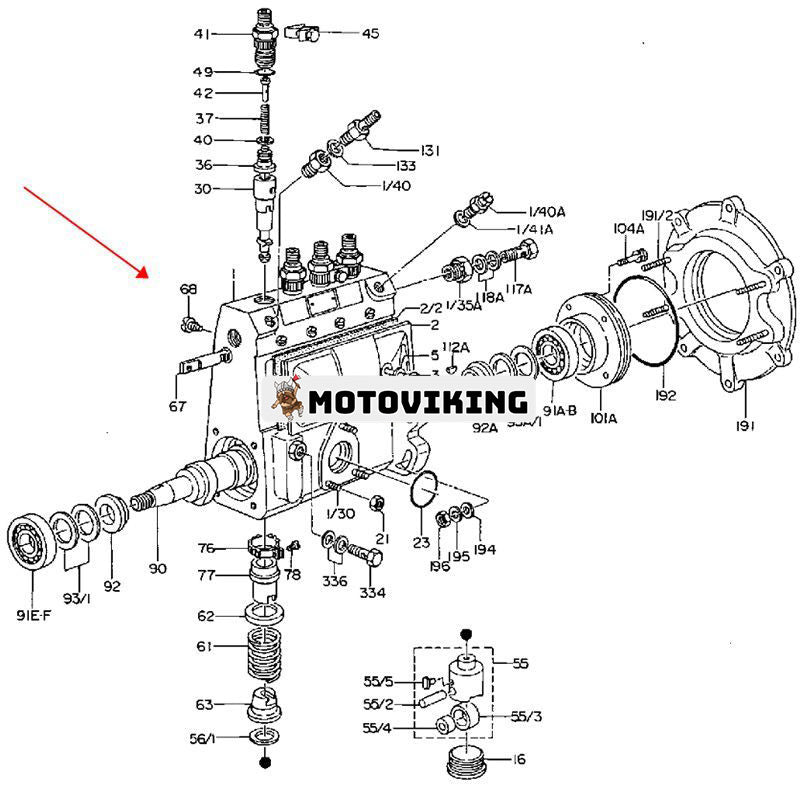 Bränsleinsprutningspump 101040-8873 8970209294 för Isuzu Engine 4BG1 4BD1-T Hitachi grävmaskin EX120-3 EX120-2 EX120K-2