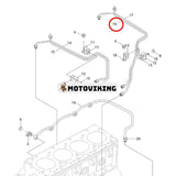 Bränsletillförselrör 3904207 för Cummins Engine B3.9 4B3.9 4BT3.9 4BTA3.9 ISB QSB Hyundai Grävmaskin R130LC R130LC-3 R130W