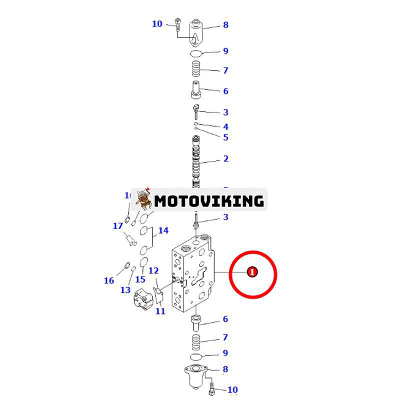 Hydraulventil 723-41-08900 för Komatsu grävmaskin PC200-8 PC200LL-8 PC220-8 PC240LL-10 PC270LC-8 PC290LL-11