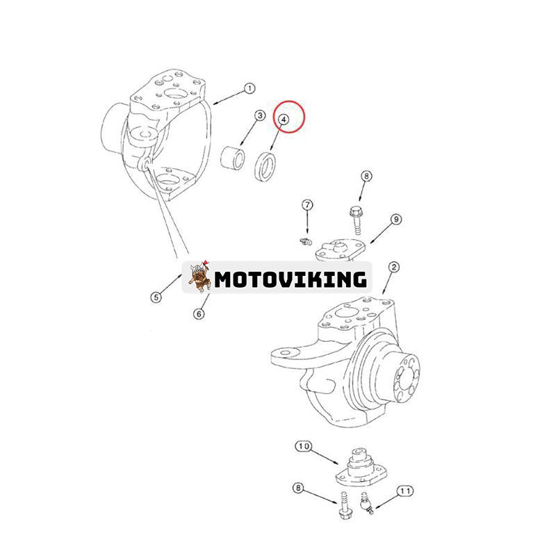 Oljetätning 85824345 för CASE 580L 570LXT 580SR 590SR