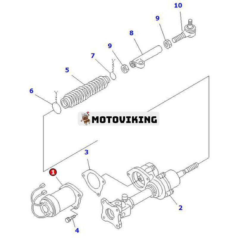 48V Styrmotor 3BA-34-41722 för Komatsu Gaffeltruck FB10/14EX-8 FB15/18EX-11 FB10/14EX-10 FB15/18EX-10