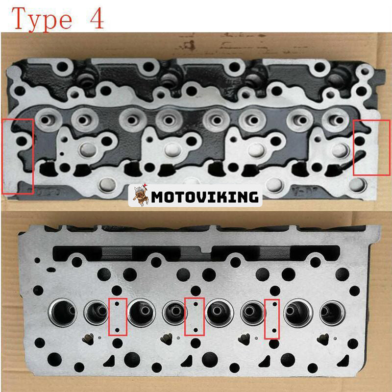 Bar cylinderhuvud med full packningssats för Kubota V2003 V2003M-E2B V2003M-E3B V2003MT-E2B V2003MT-E3B V2003-M V2203 V2203-EB V2203-M-E2B V2203-E2